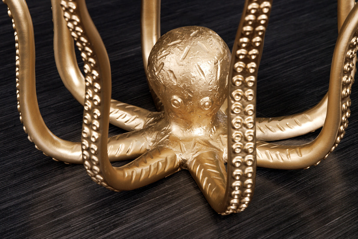 Beistelltisch OCTOPUS 50cm mit Lampe gold