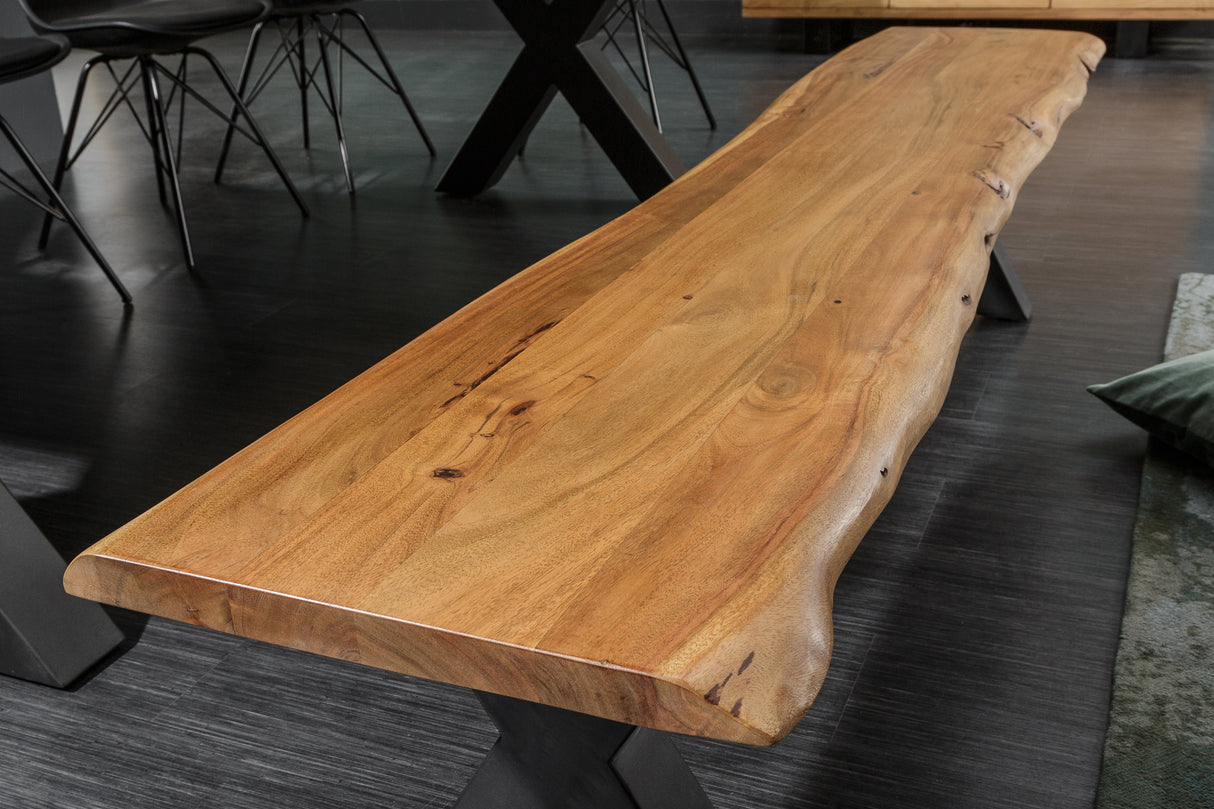 Bench MAMMUT 200cm X-legs 35mm massive acacia wood