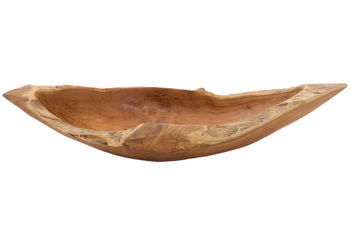 Wurzelholzschale 60cm ungeschliffen Teakholz Natur