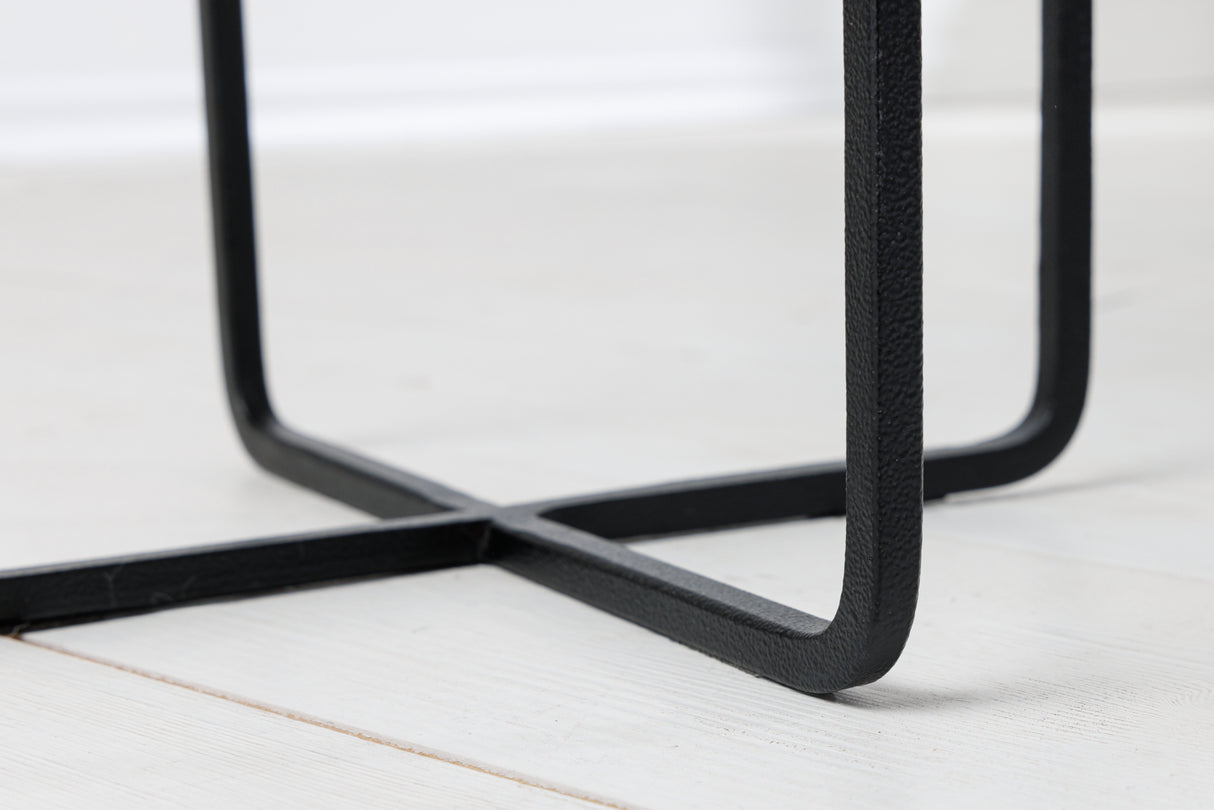 Flower pot UNIT 70-50cm set of 2 black gold incl. frame