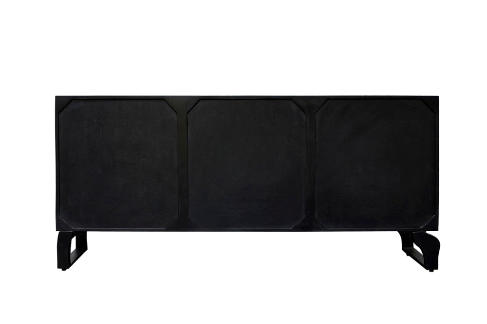 Sideboard FOREST 160cm 3D mango wood black brown
