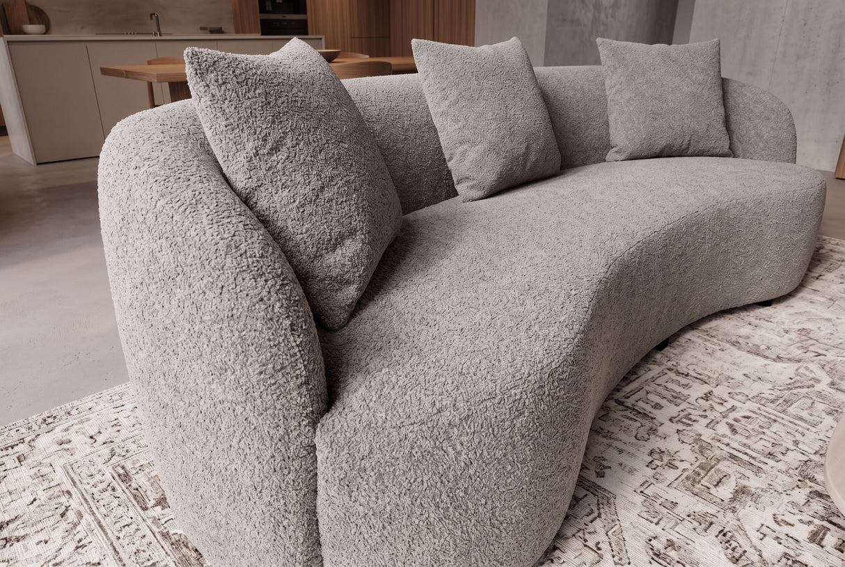 Sofa ATELIER 230cm 3-Sitzer Bouclé grau