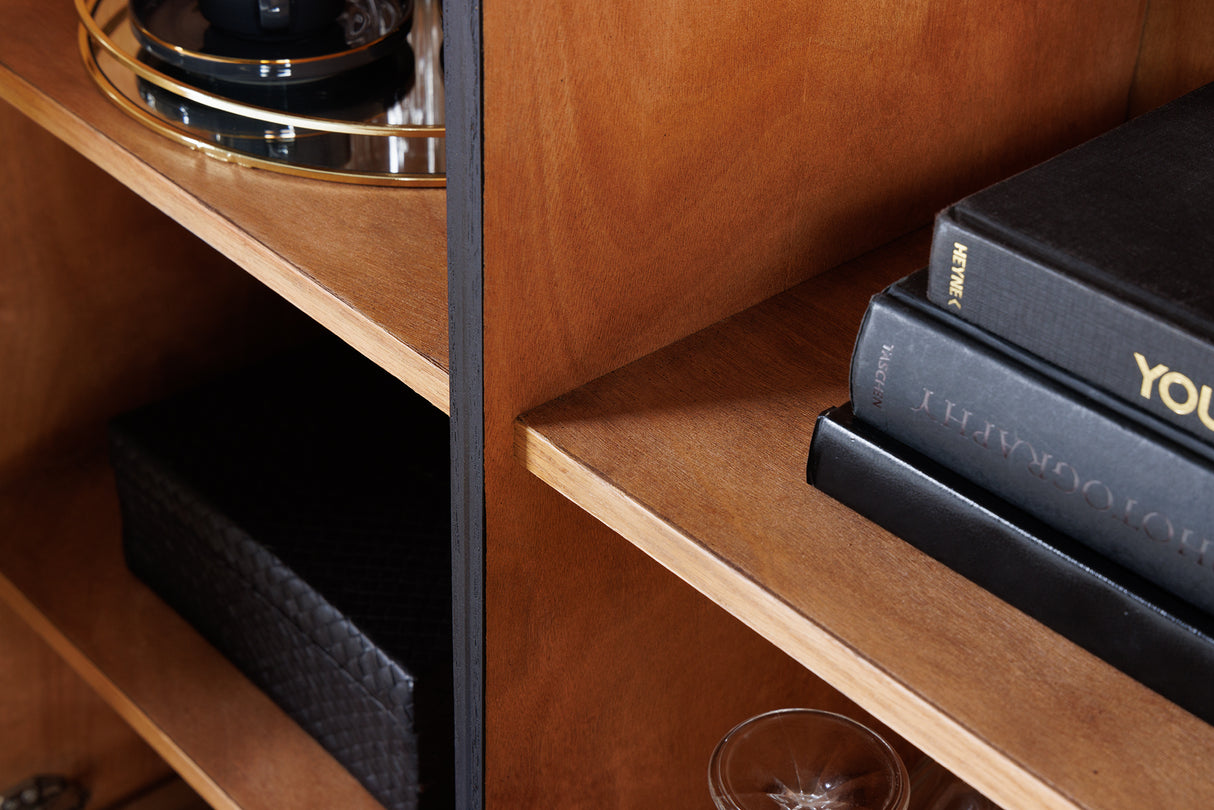Highboard WAVE 120cm Mangoholz schwarz