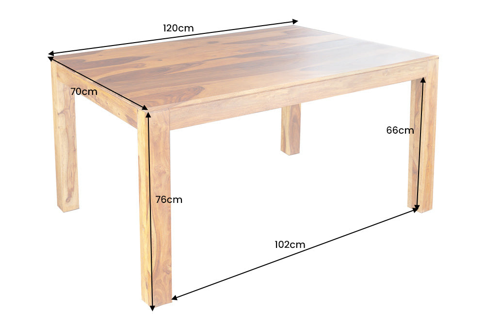 Dining table LAGOS 120cm sheesham wood natural