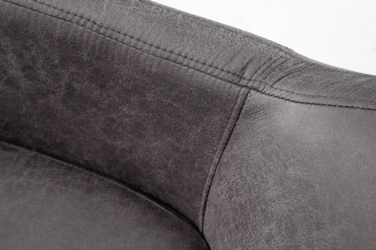 Chair SUPREME with armrests microfibre vintage grey