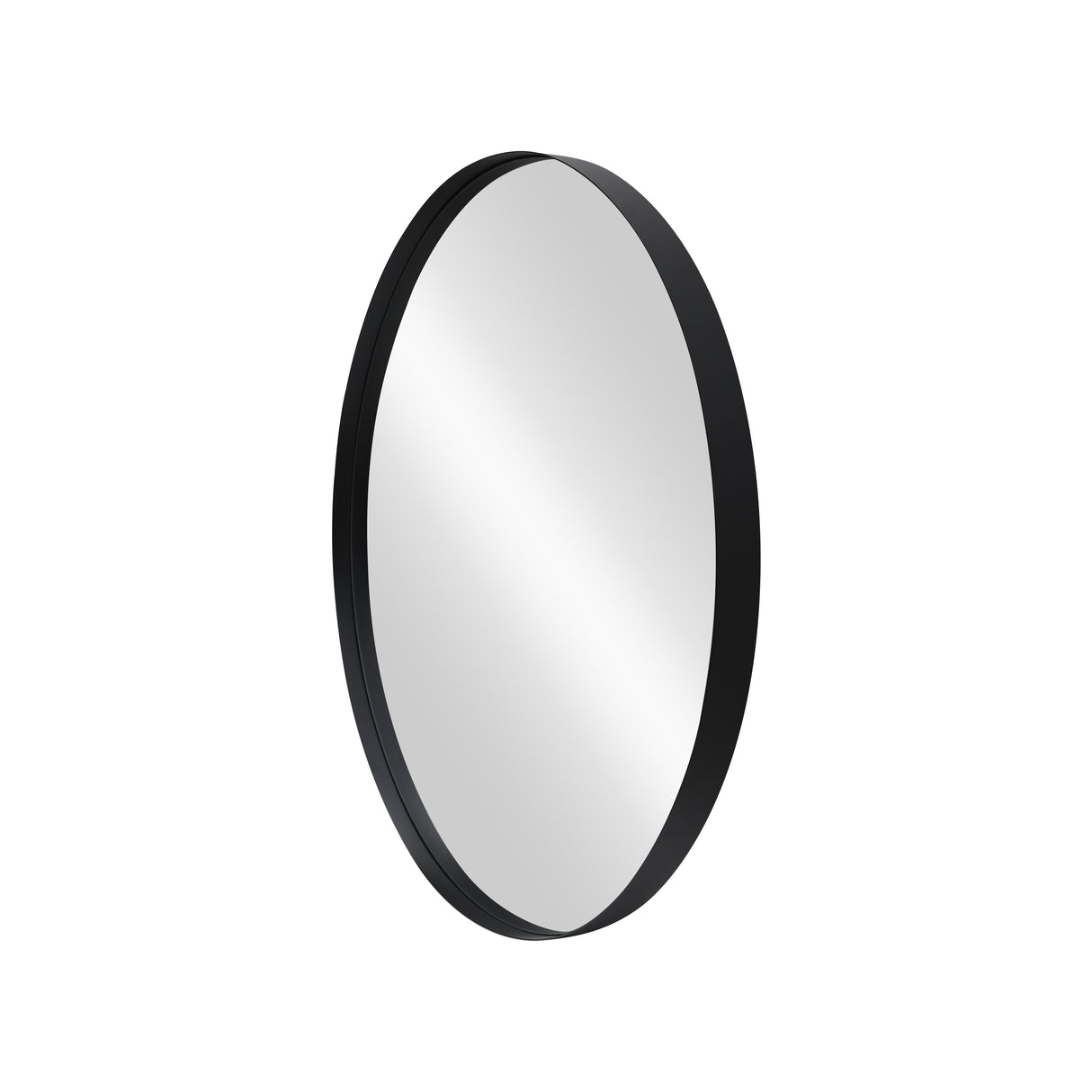 Wandspiegel PORTRAIT 75 cm rund Aluminium schwarz