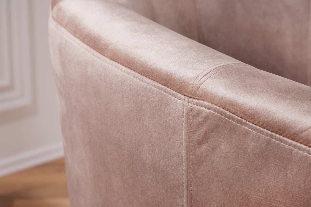 Sessel HEMINGWAY Samt champagner greige