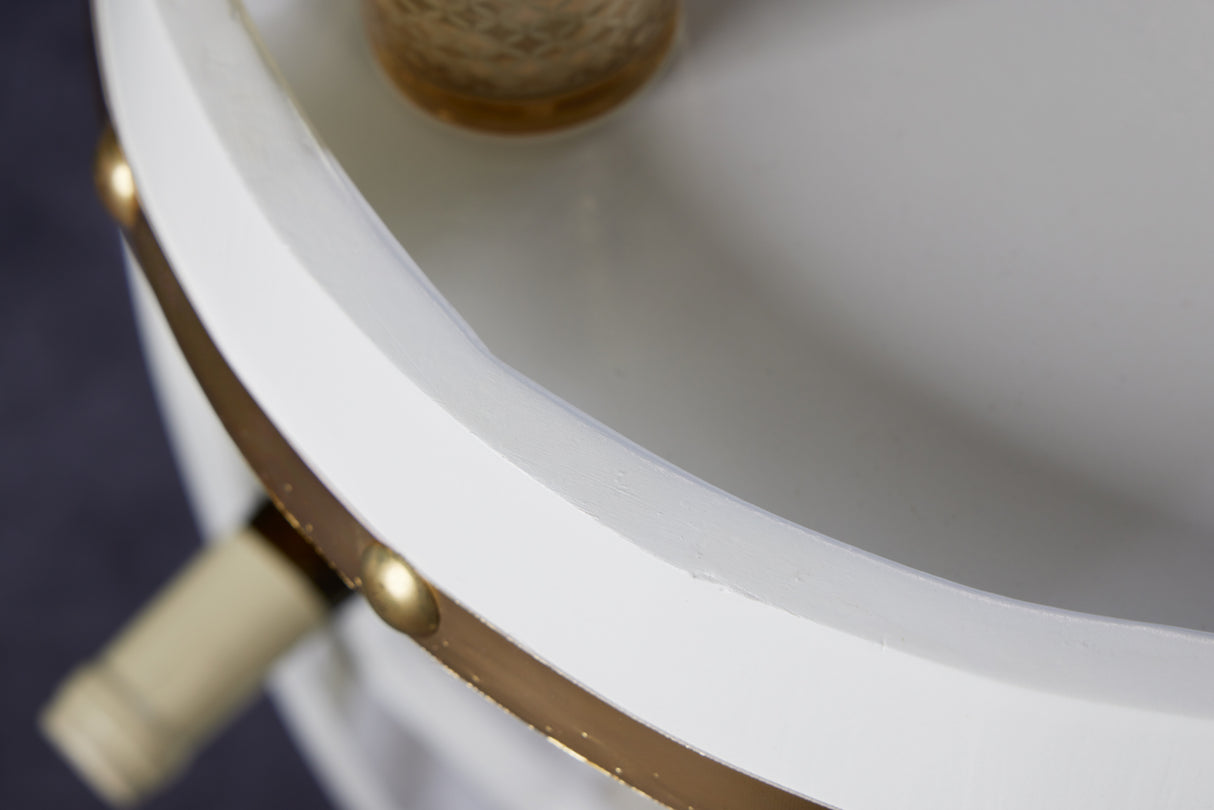 Weinfass BODEGA 65cm für 14 Flaschen Kiefernholz weiß