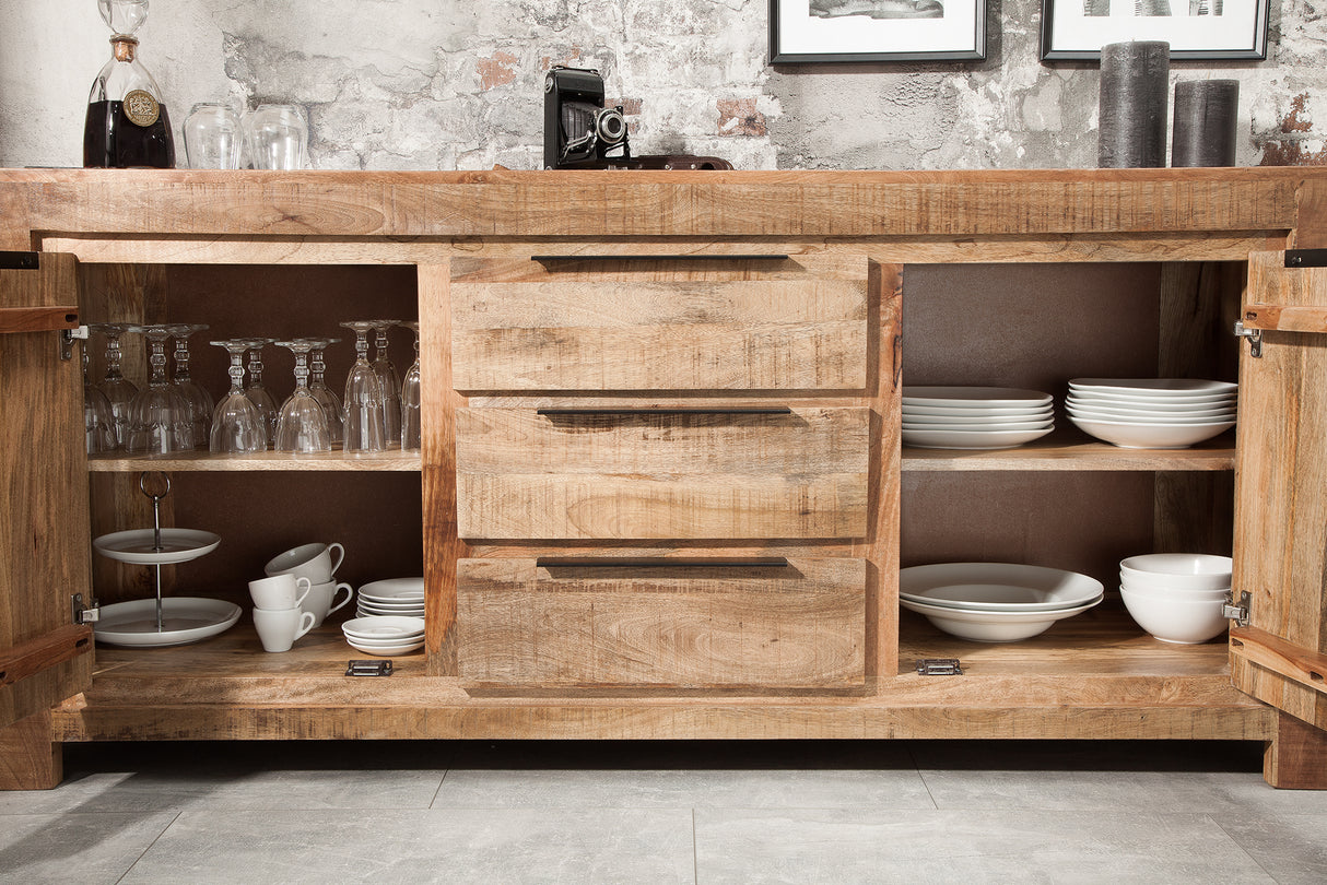Sideboard IRON CRAFT 175cm Mango Natur Industriestil