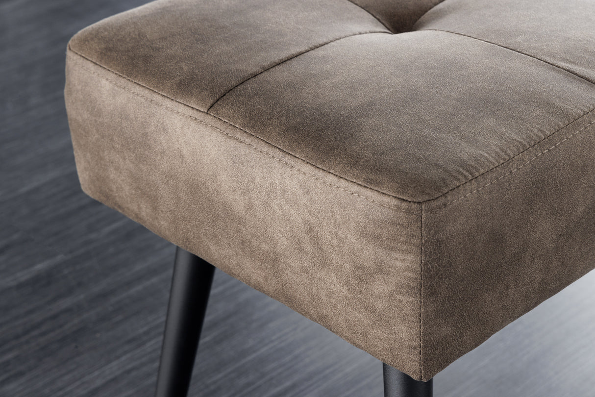 Bench BOUTIQUE 100cm microfibre taupe