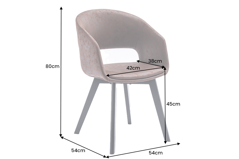 Stuhl NORDIC STAR Mikrofaser braun