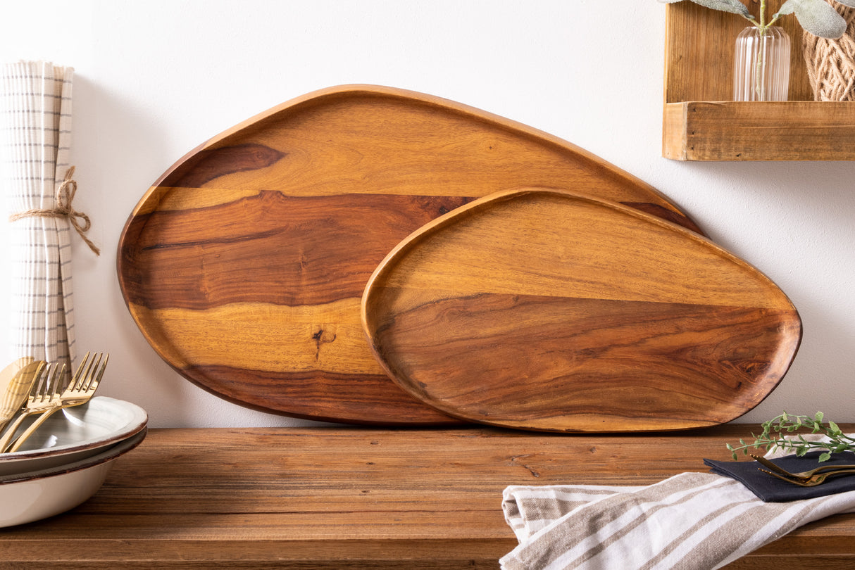 Tray AMAZONAS set of 2 sheesham wood