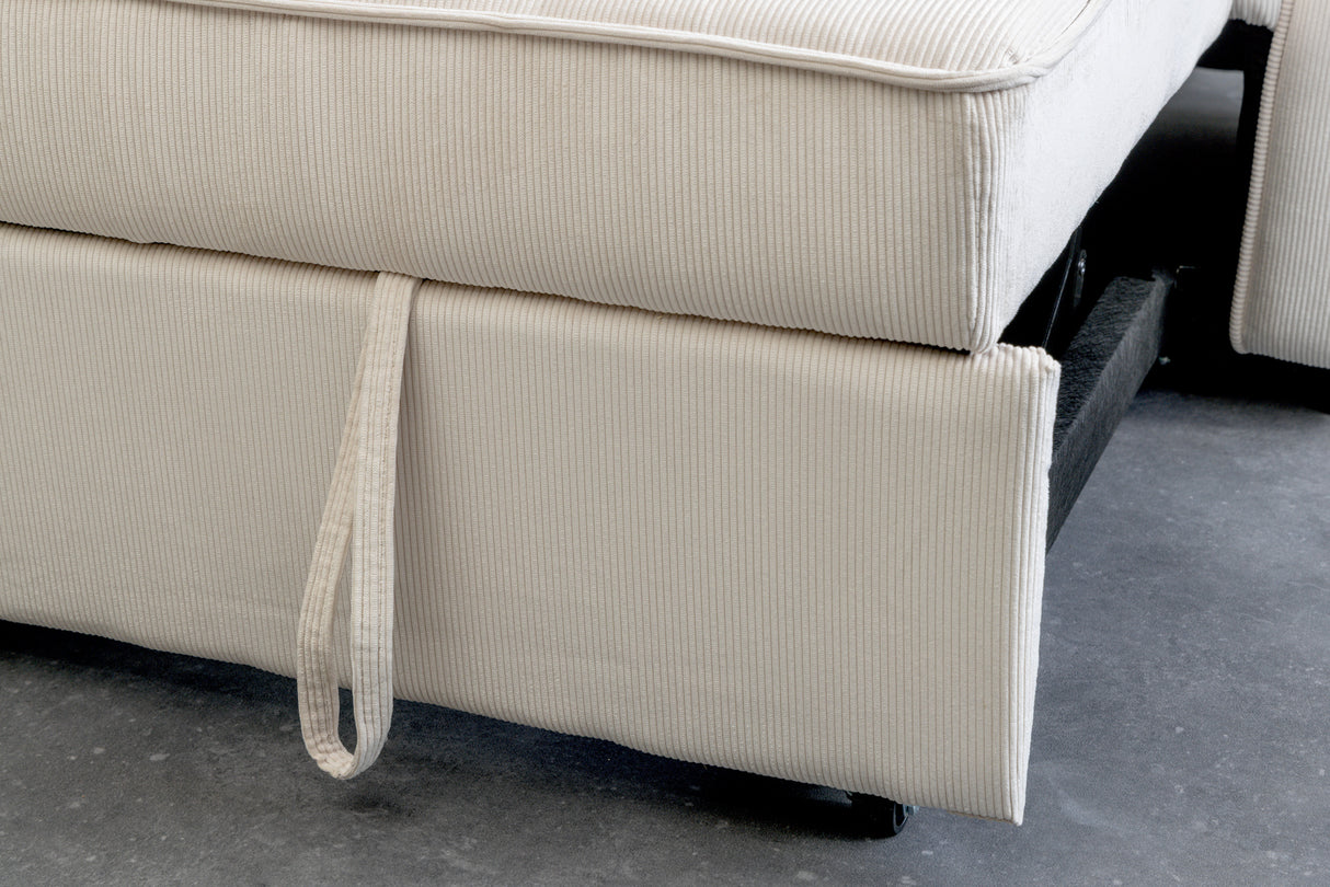 Sofa bed SMART 180cm 2-seater cord beige