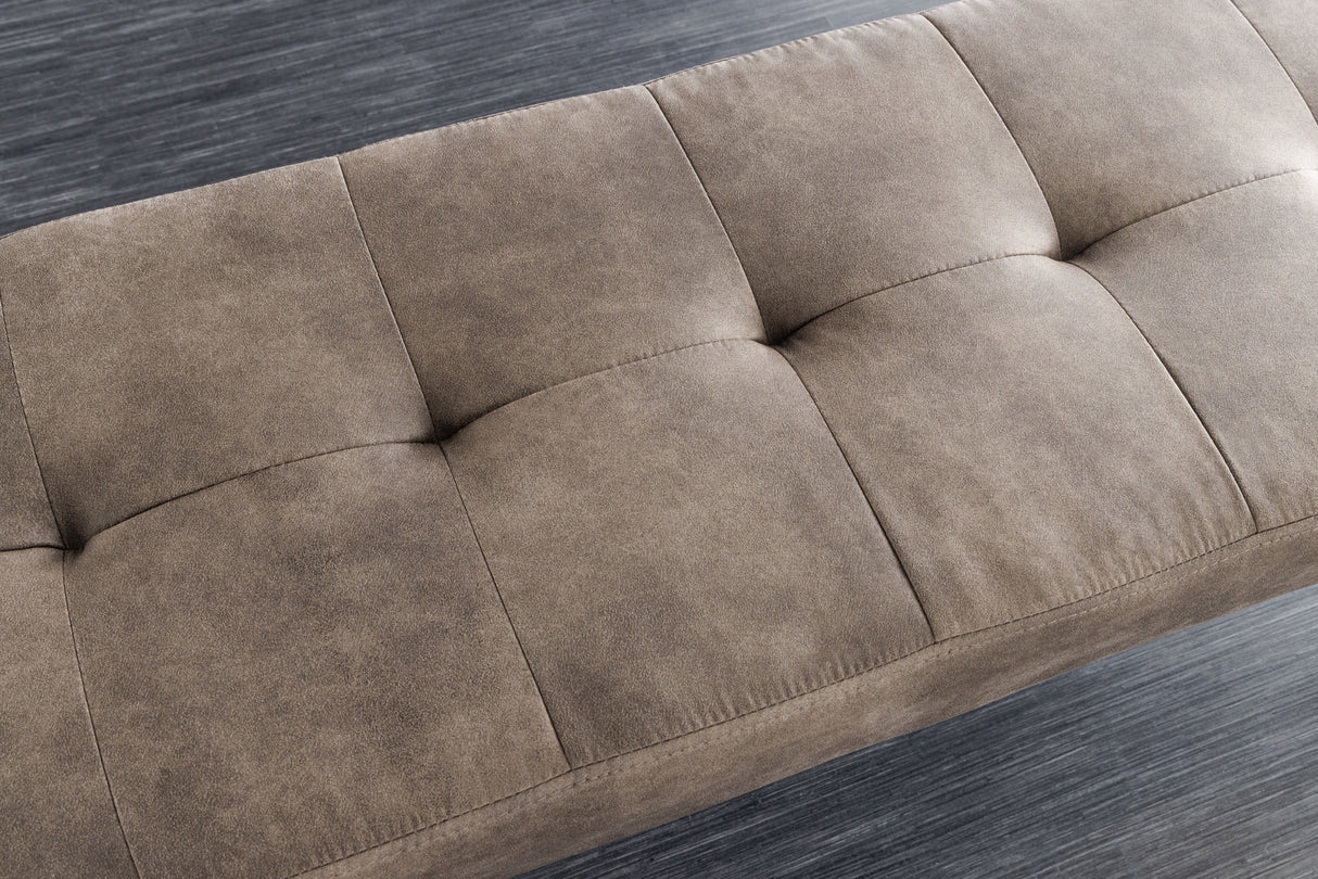 Bench BOUTIQUE 100cm microfibre taupe