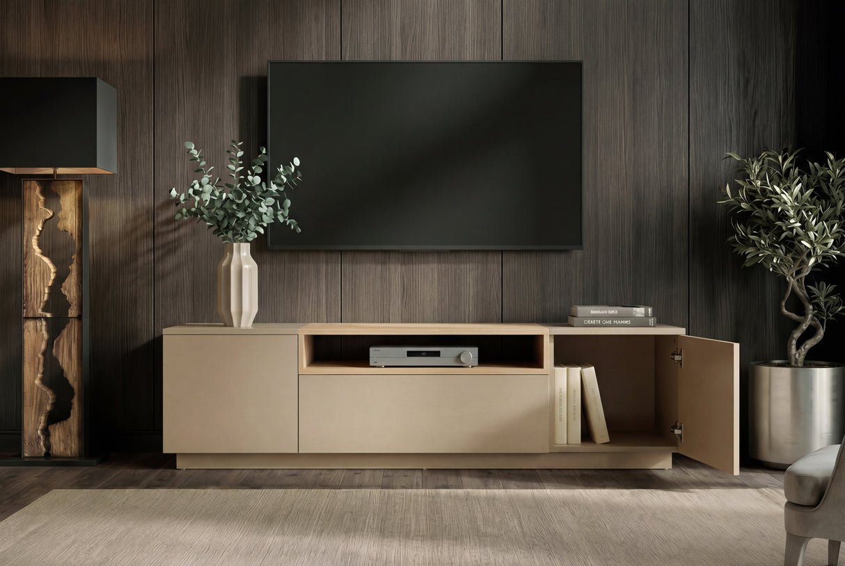 TV-Platte LOFT 160 cm naturgrau