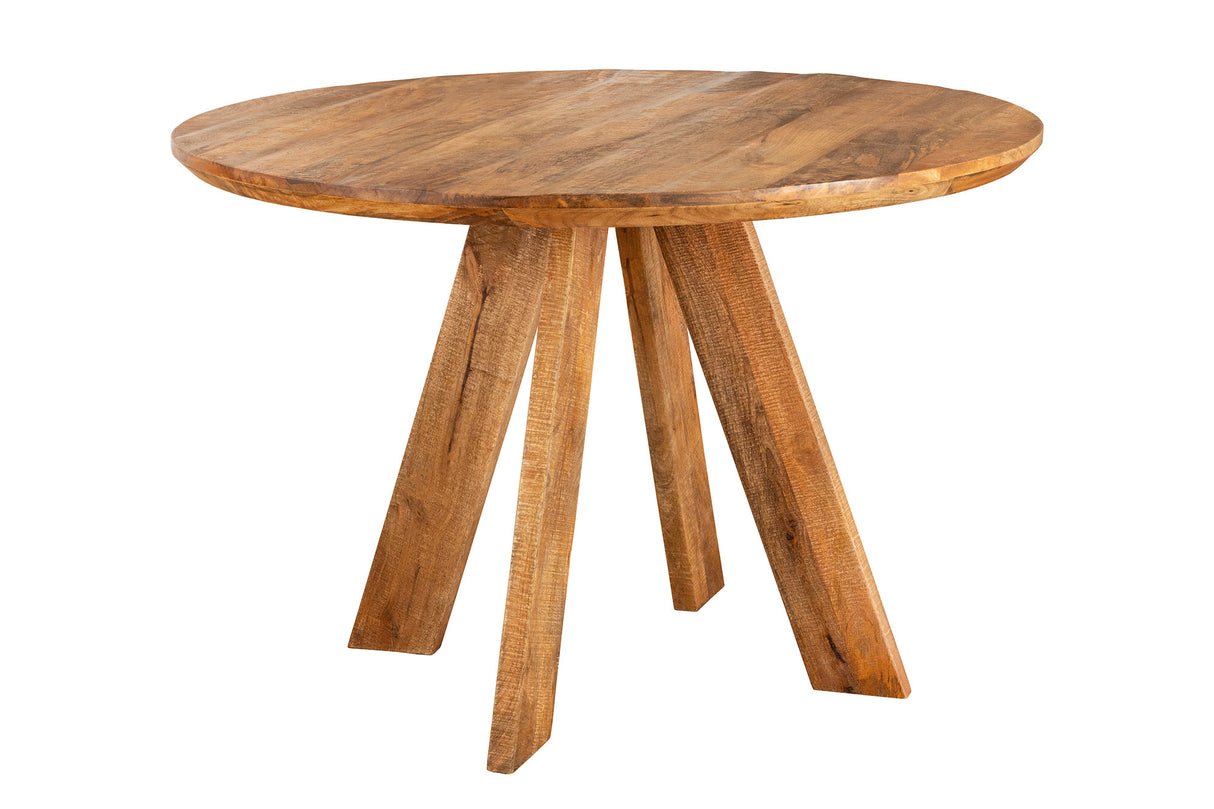 Dining table ART WOOD 100cm round mango wood brown
