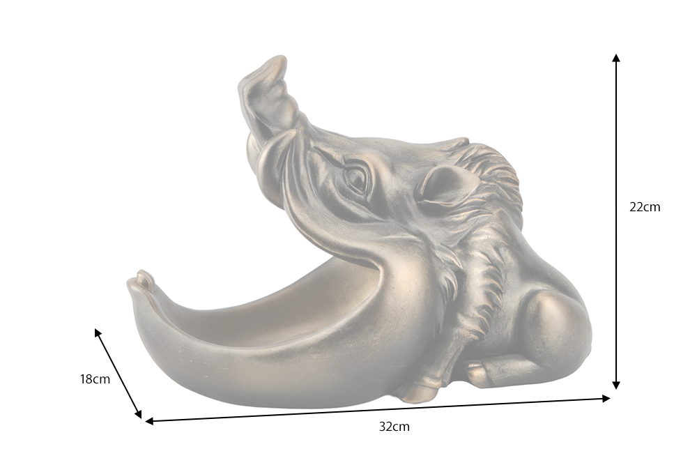 Decoration sculpture WARTHOG 30cm bronze with storage compartment