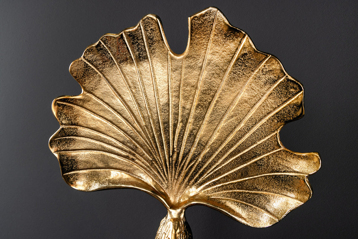 Platter WILDLIFE PEACOCK 40cm sculpture gold