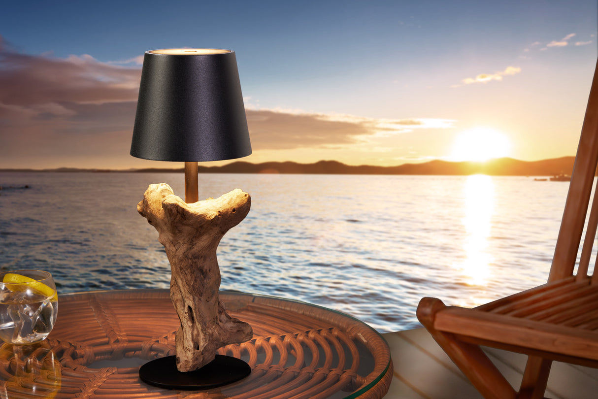 LED Battery table lamp HYPNOTIC TO GO 30cm black natural rechargeable w/ touch dimmer cable-free