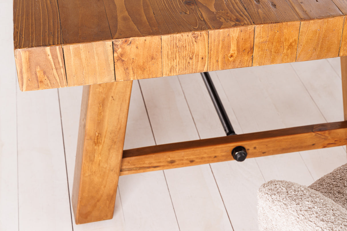 Dining table FINCA 300cm pinewood 80mm vintage brown