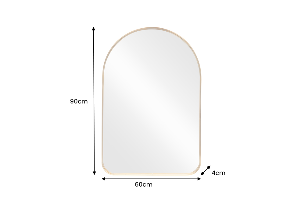 Wandspiegel ARCA 90 cm Aluminium Gold