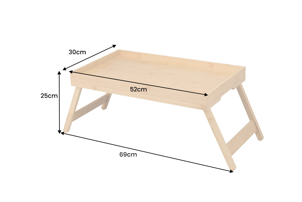 Tray LAGOON SPA 50cm Bamboo natural folding tablet