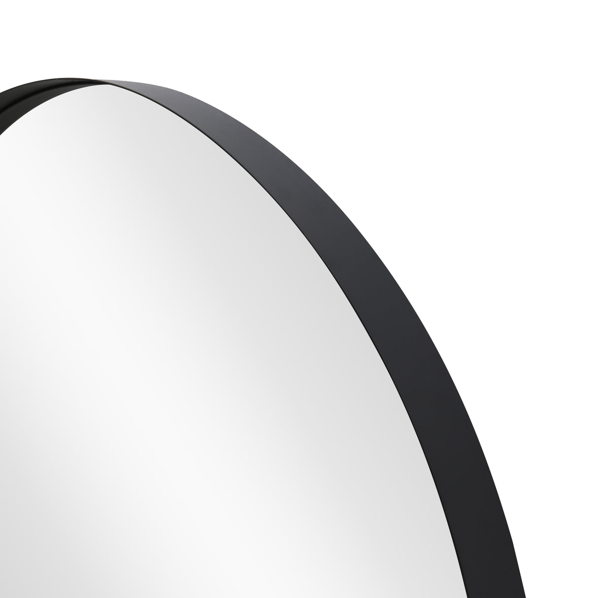 Wandspiegel PORTRAIT 75 cm rund Aluminium schwarz