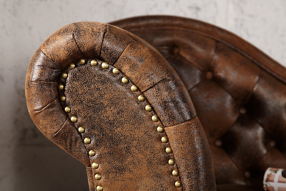 Recamiere CHESTERFIELD antique look brown