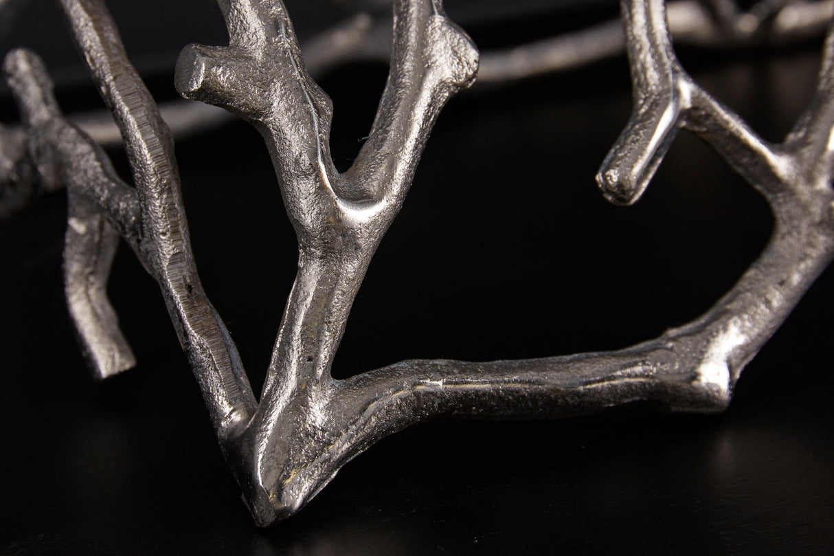 Candleholder ABSTRACT 60cm 4 flames silver