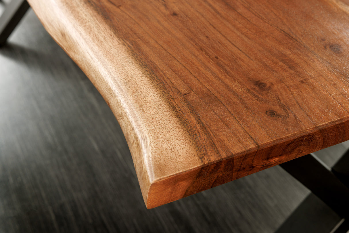 Dining table MAMMUT 180cm X-legs 26mm acacia wood natural