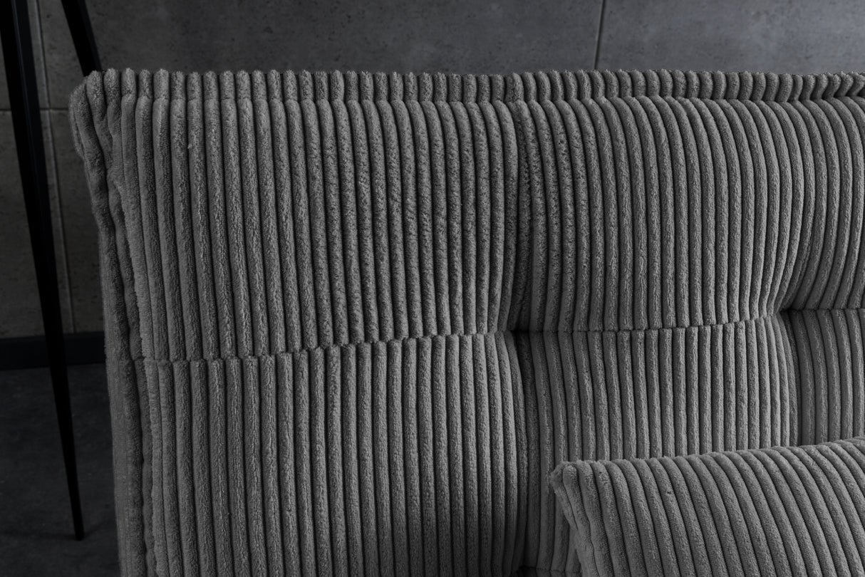 Sofa bed JAZZ 195cm 3-seater cord grey