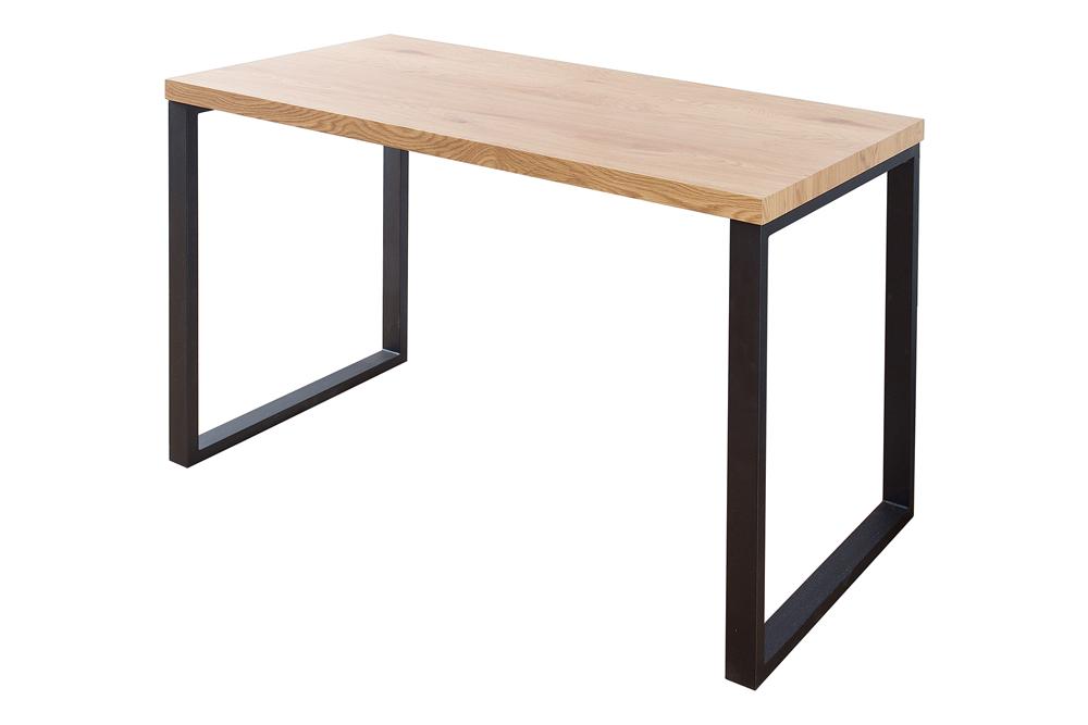Office desk OAK DESK 120cm oak black iron frame