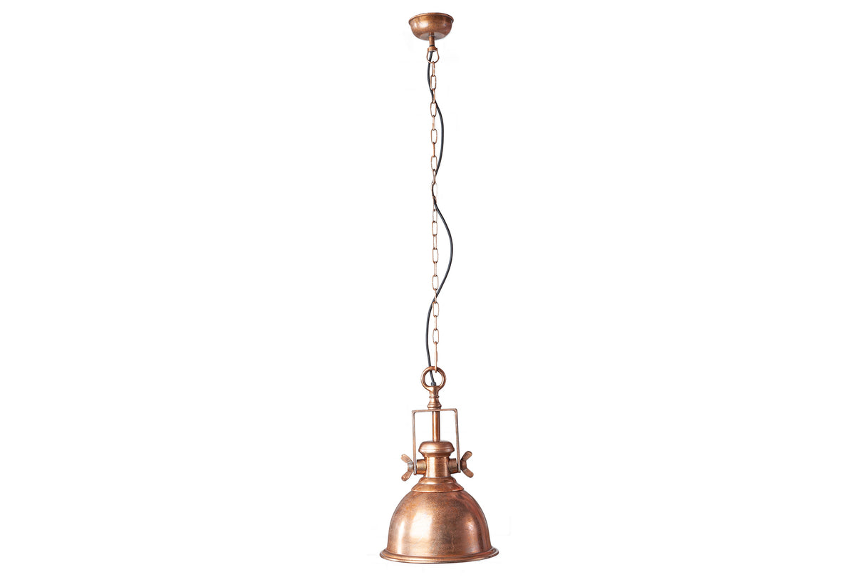 Pendant lamp INDUSTRIAL mottled copper