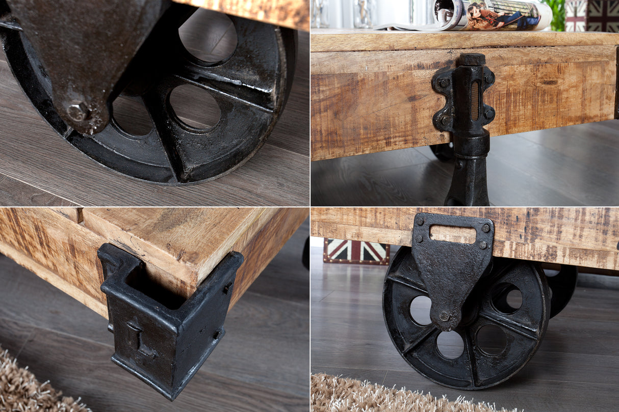 Coffee table RAILWAY 110cm mango wood
