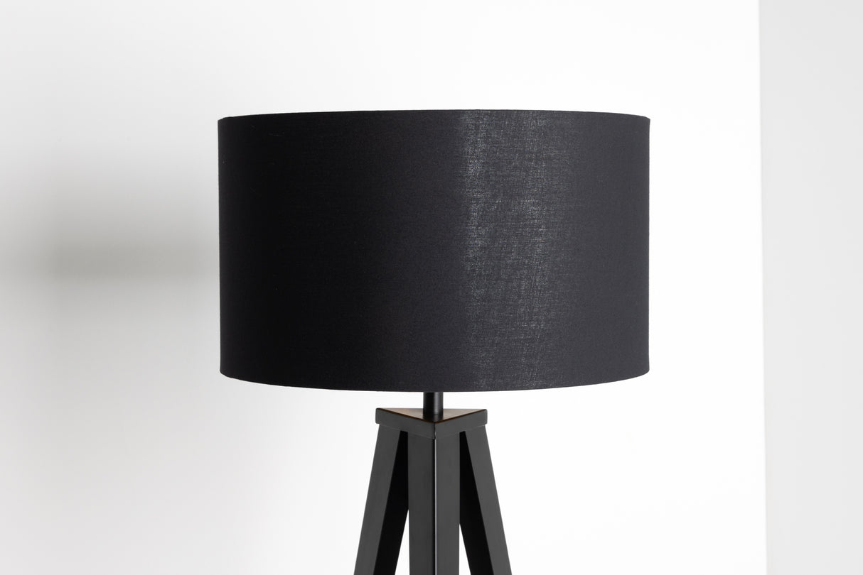 Lampenschirm 40x25x40cm schwarz gold für Tischlampen