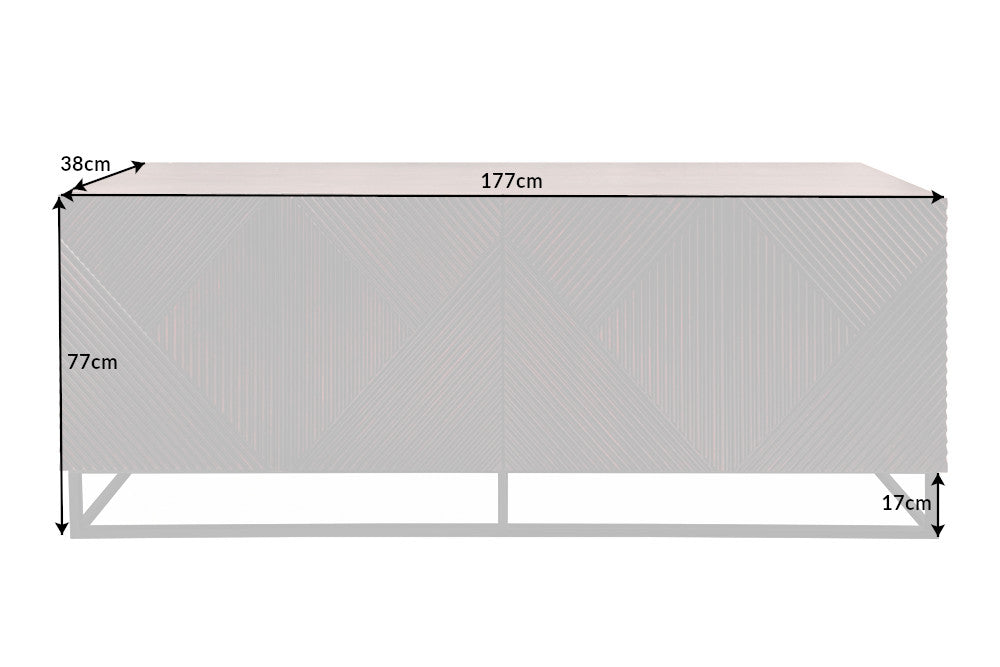 Sideboard CREATIVO180cm 3D mango brown