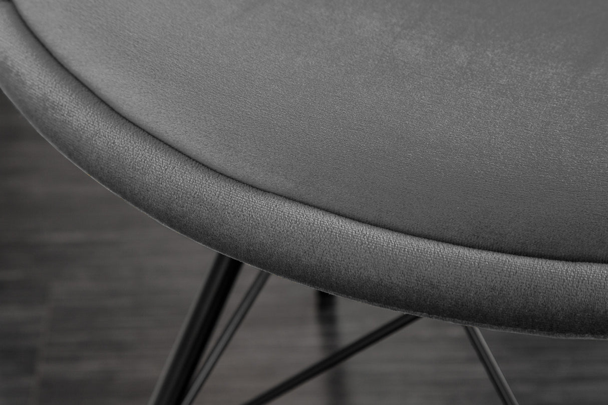 Chair SCANDINAVIA MEISTERSTÜCK velvet grey