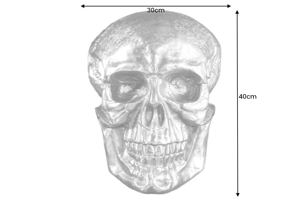 Wall decoration sculpture SKULL 40cm gold