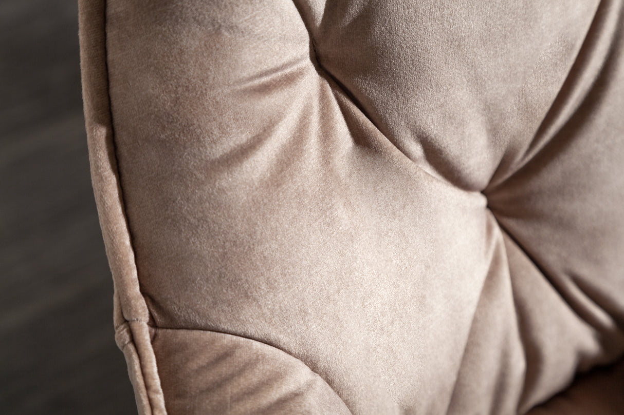 Chair MILANO with armrests velvet champagne