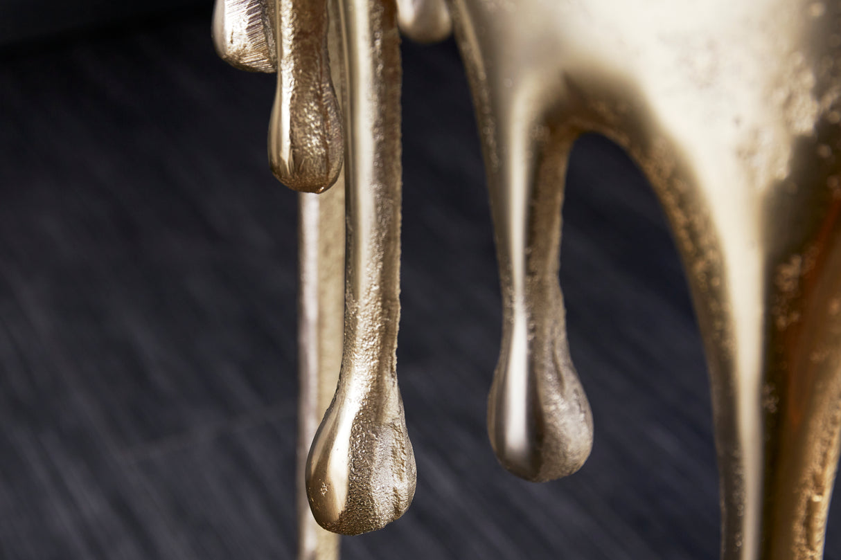 Beistelltisch LIQUID LINE Ø 50cm rund gold