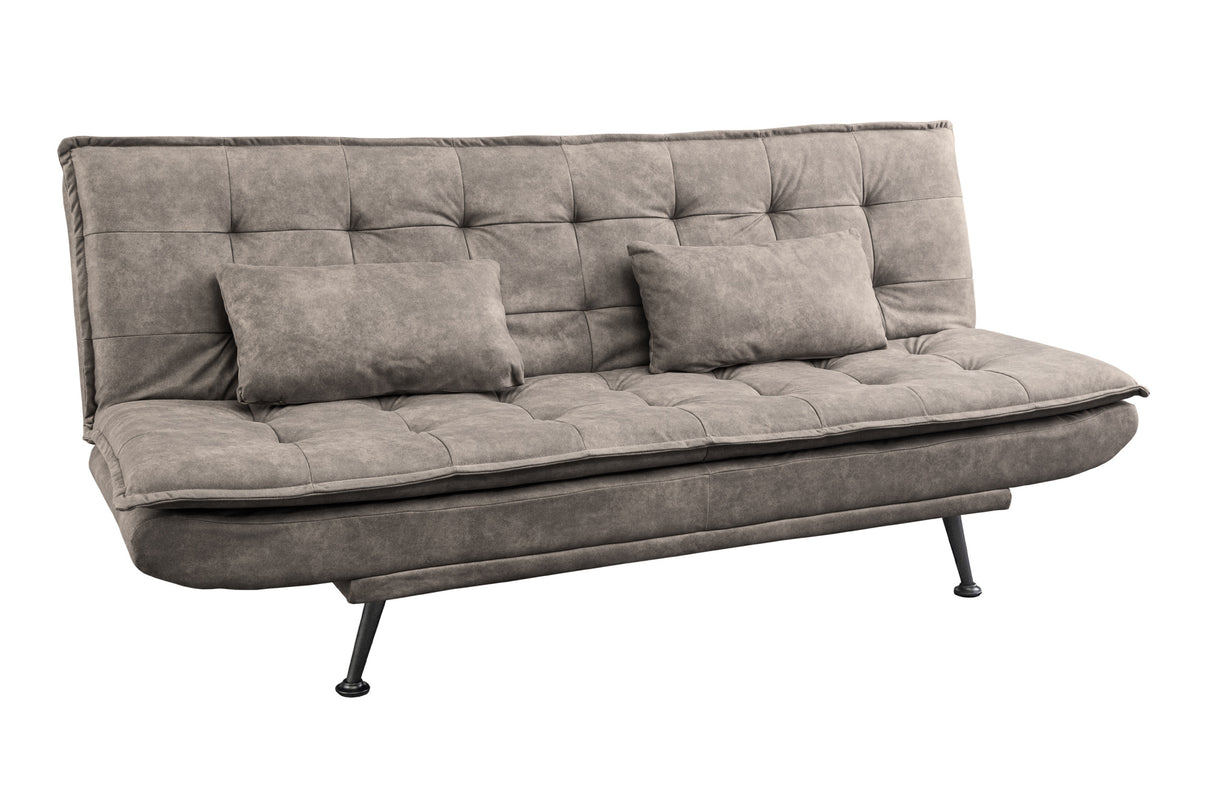 Sofa bed JAZZ 195cm 3-seater microfibre taupe