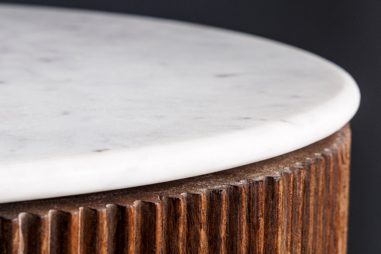 TV-Board GATSBY 170cm Mangobraun Gold Marmorplatte Lowboard