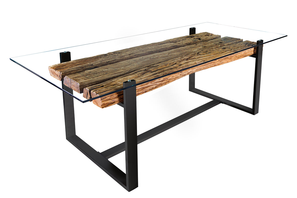 Dining table BARRACUDA 220cm teak wood w/o glass plate