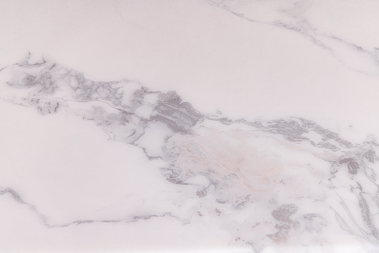 Console EXTRAVAGANCIA 140cm w/ champagne golden legs white marble top