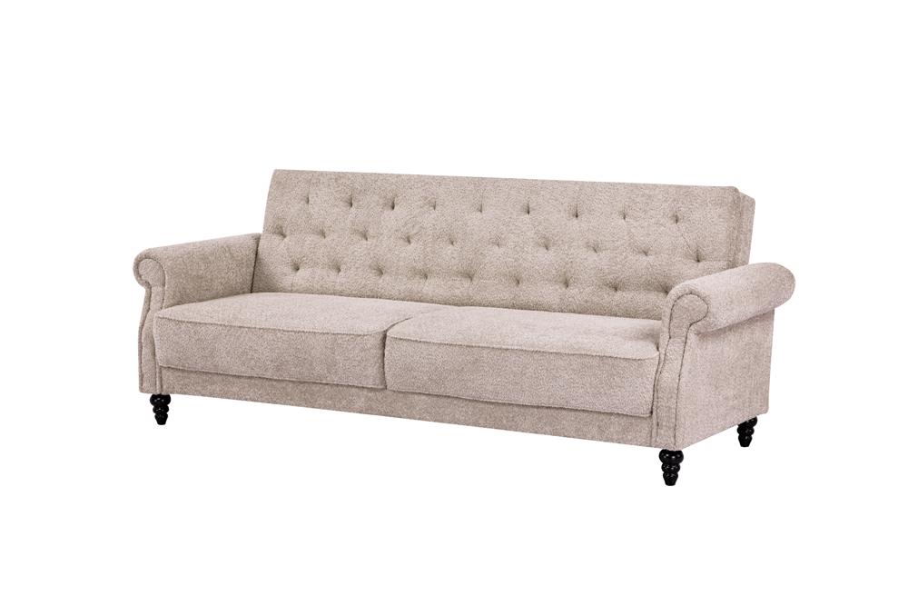 Schlafsofa MAISON BELLE AFFAIRE 220cm Bouclé Greige