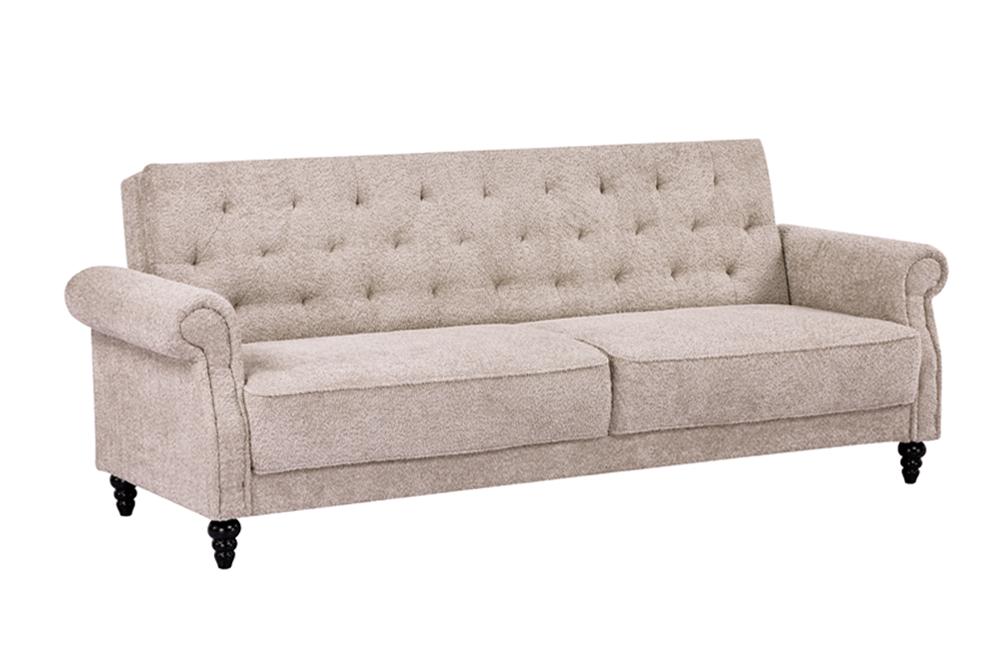 Schlafsofa MAISON BELLE AFFAIRE 220cm Bouclé Greige