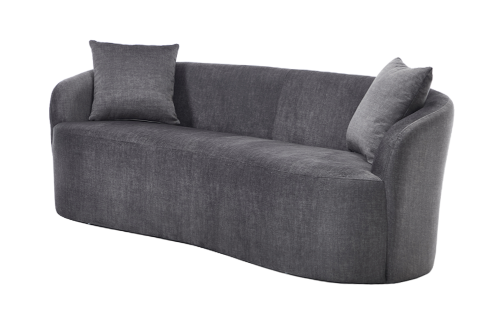 Sofa ELEMENTAL 180cm 2-seater velvet graphite grey