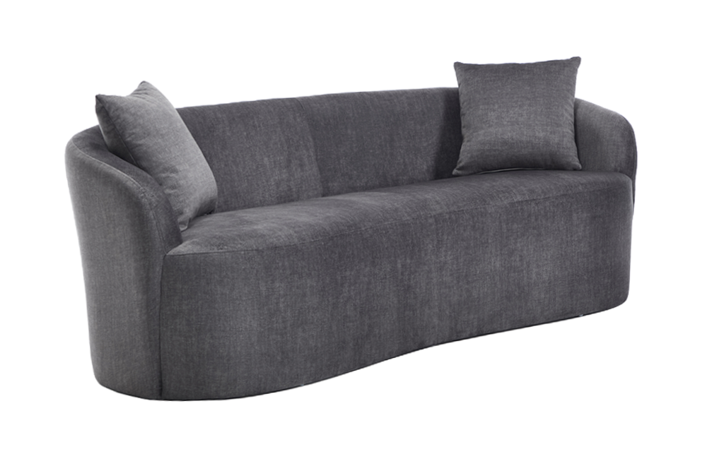 Sofa ELEMENTAL 180cm 2-Sitzer Samt Graphitgrau