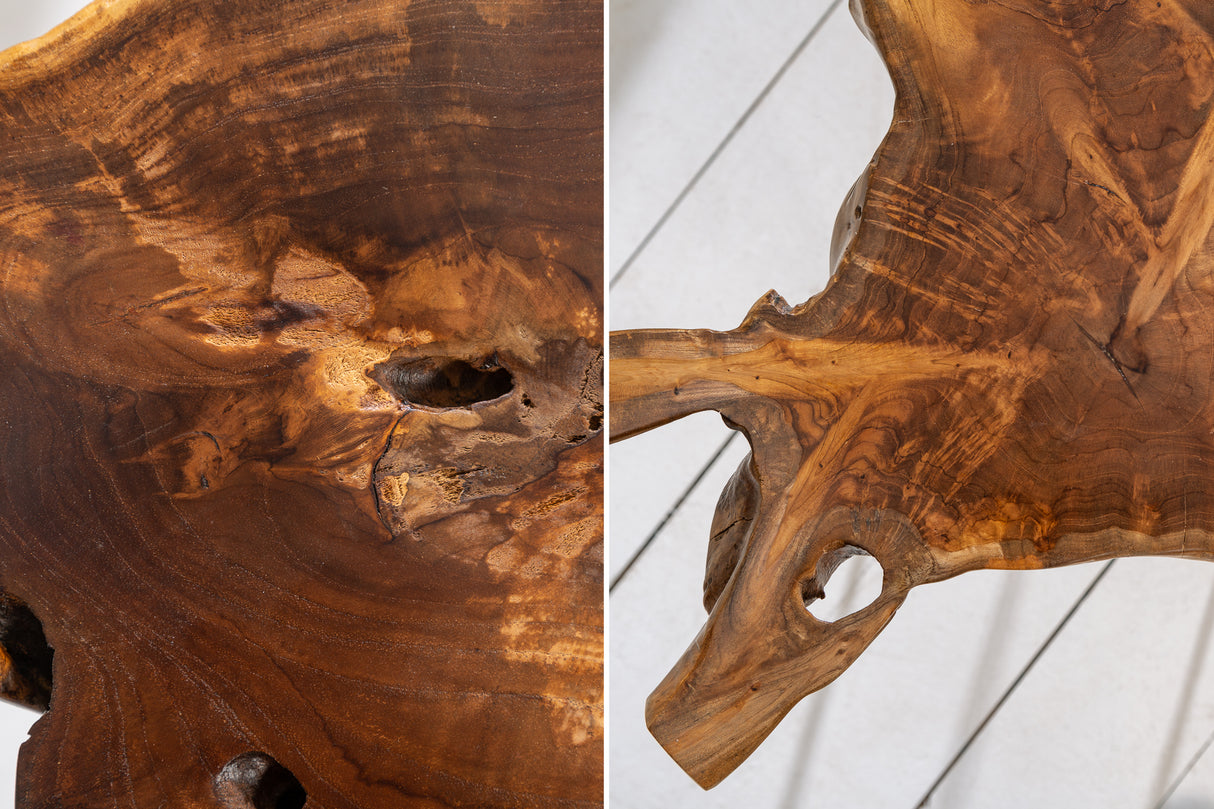 Side table WILD 40cm massive teak wood