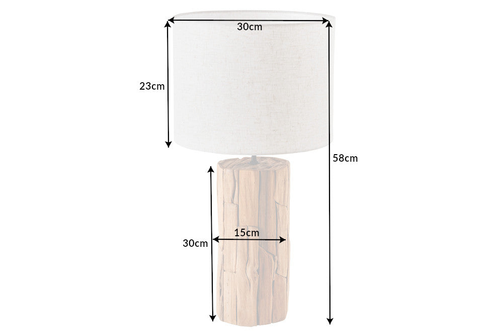 Tischlampe ROOTS Treibholz ohne Lampenschirm